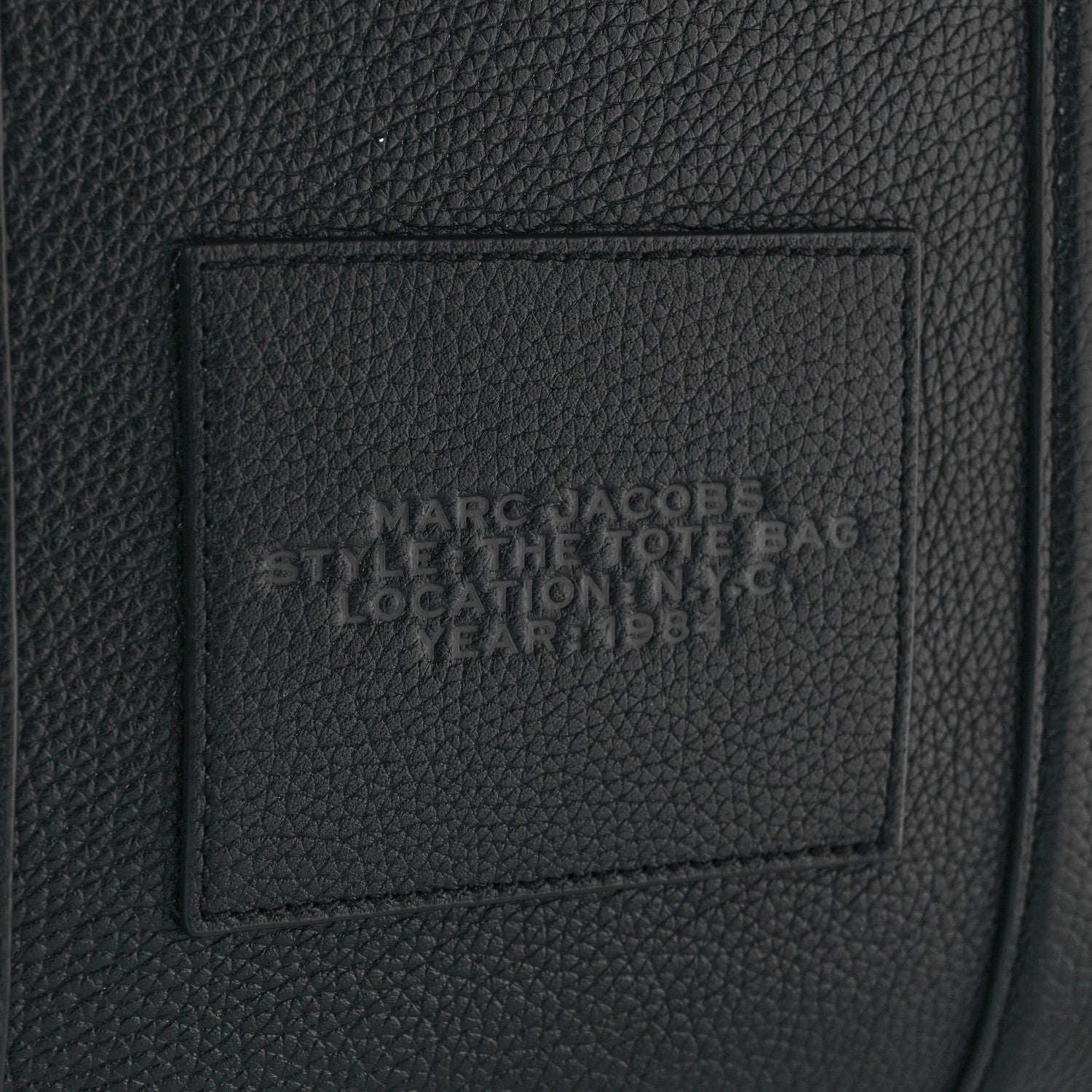 Marc Jacobs Grained Calfskin Large The Tote Bag Black 9 of 13