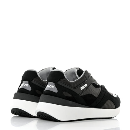 Christian Dior Technical Mesh Calfskin Womens B29 Sneakers 39 Black Grey 4 of 8