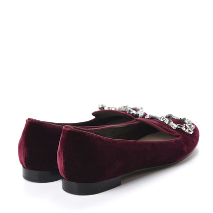 Christian Dior Velvet Tresor Flats 35.5 Bordeaux 4 of 11