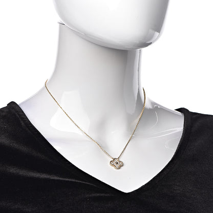 Van Cleef & Arpels 18K Yellow Gold Diamond Vintage Alhambra Pendant Necklace 2 of 8