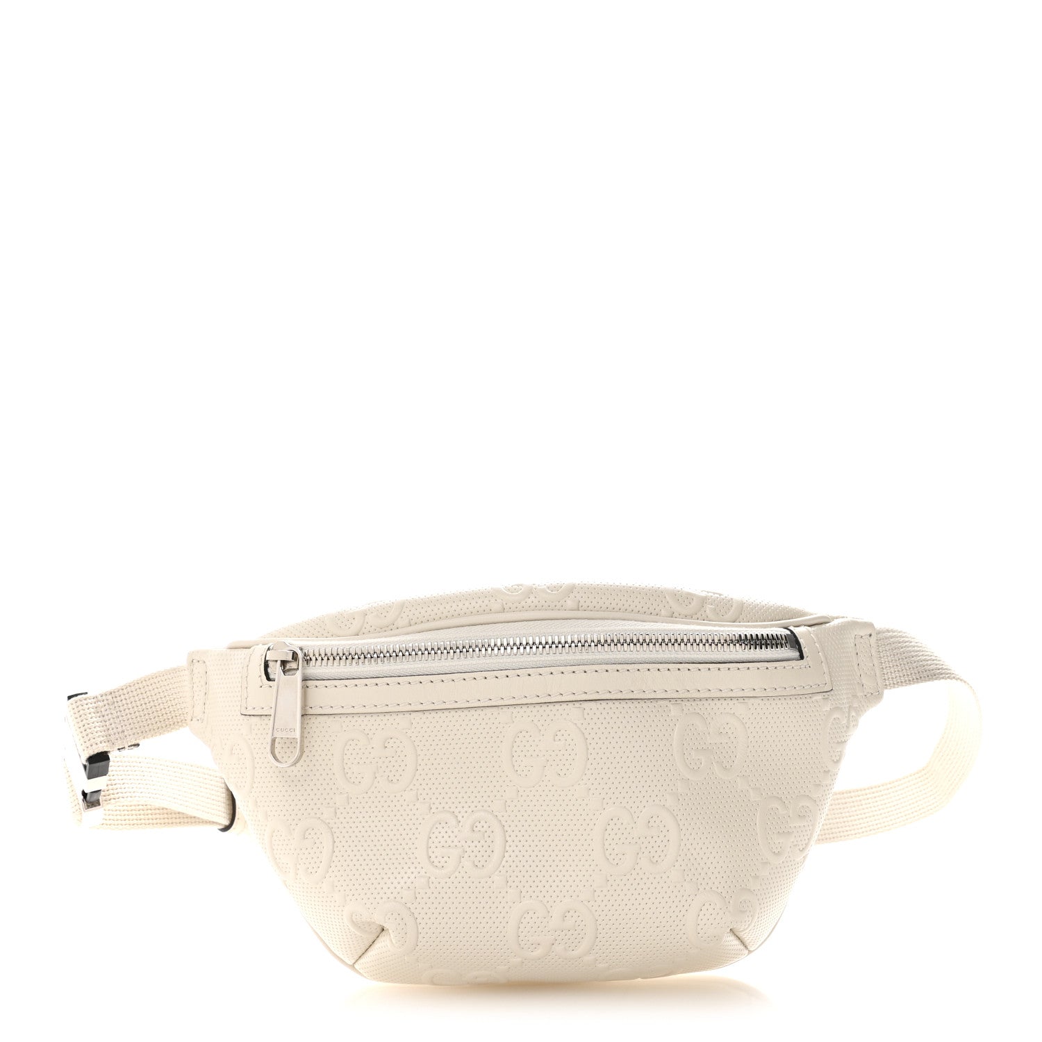 Gucci Calfskin GG Tennis Embossed Belt Bag Mystic White 1 of 11