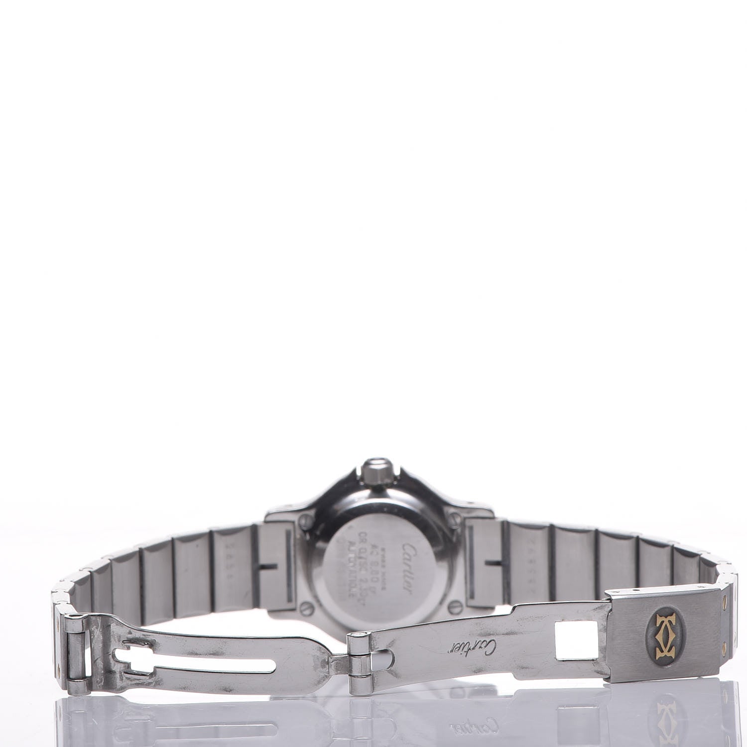 Cartier Stainless Steel 18K Yellow Gold 25mm Santos Octagon Automatic Watch 6 of 8