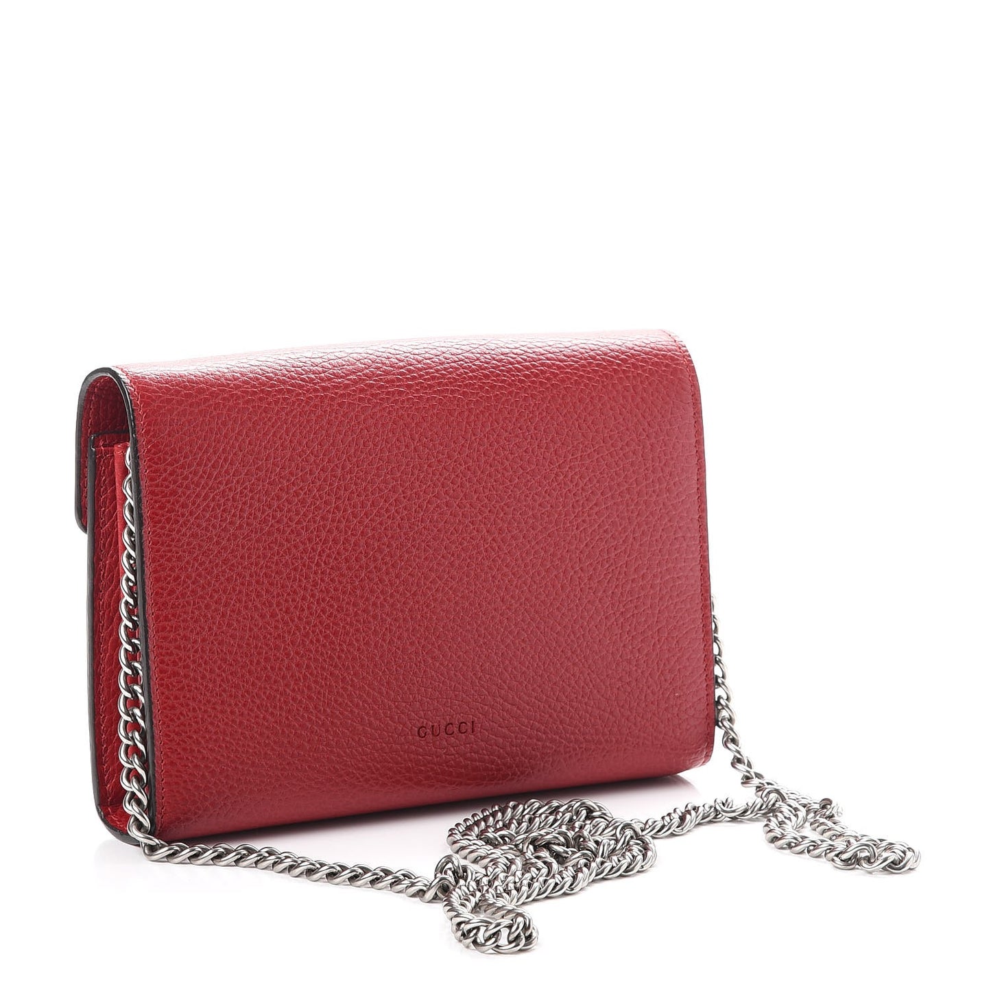 Calfskin Mini Dionysus Chain Wallet Hibiscus Red