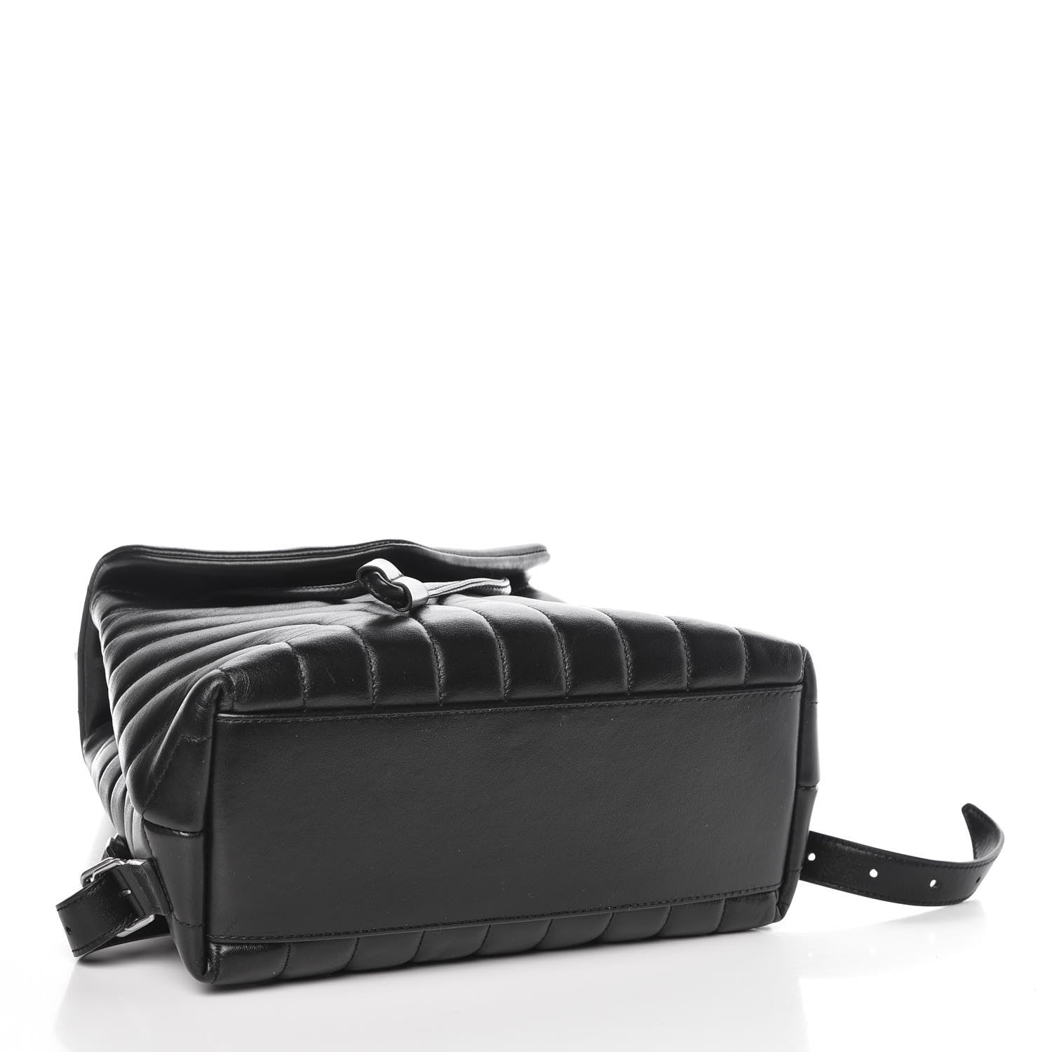 Saint Laurent Calfskin Y Quilted Monogram Small Loulou Backpack Black 4 of 9