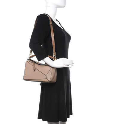 Loewe Grained Calfskin Small Puzzle Bag Sand Mink 2 of 10