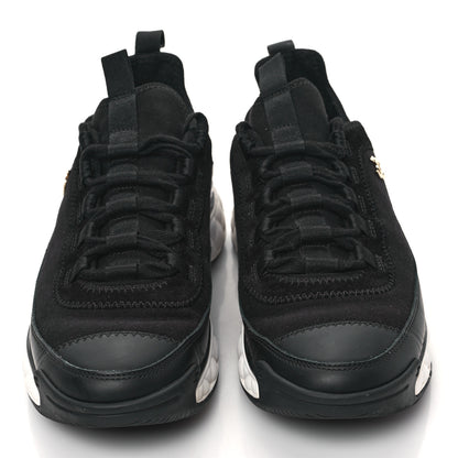 Chanel Velvet Calfskin Mixed Fibers CC Sneakers 37.5 Black 2 of 9