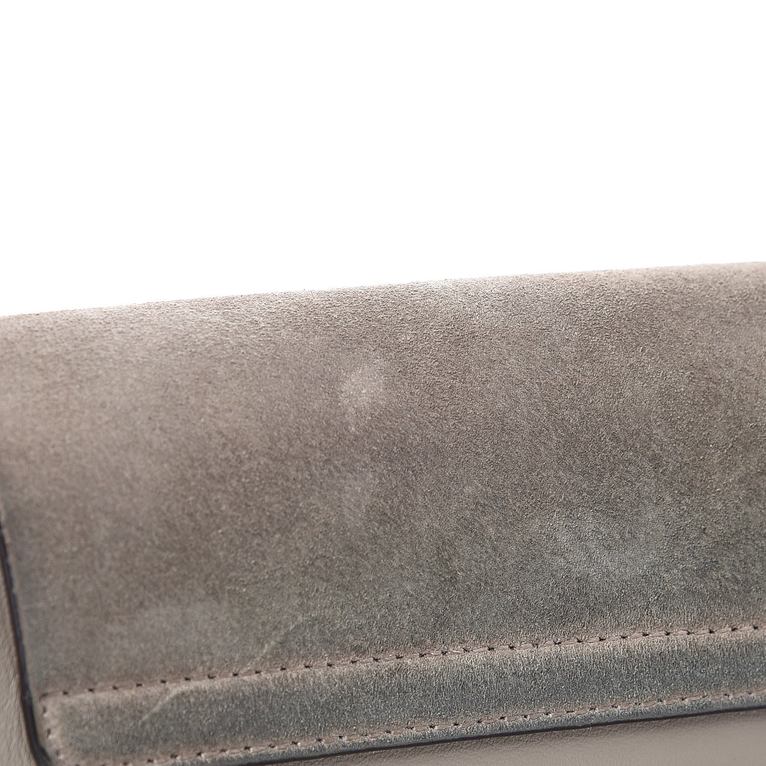 Chloe Suede Calfskin Small Faye Shoulder Bag Motty Grey 11 of 16