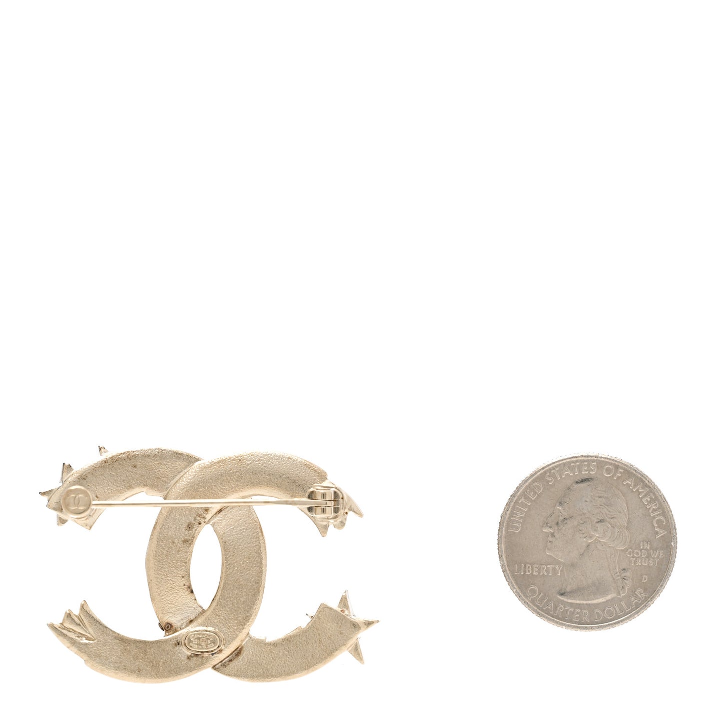 Crystal Starfall CC Brooch Gold