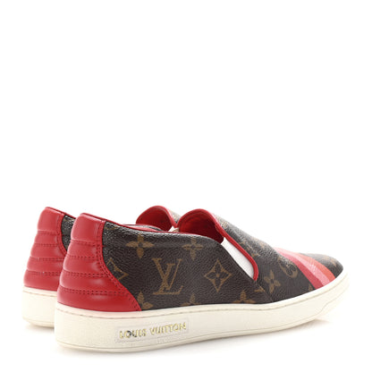 Louis Vuitton Monogram Frontrow Slip On Sneakers 37 Rouge 5 of 10