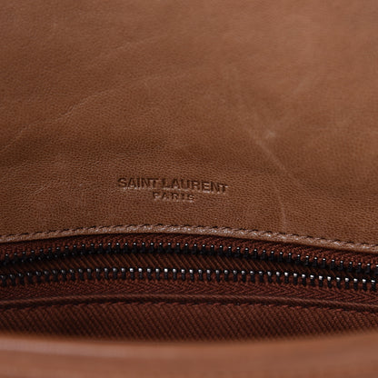 Saint Laurent Calfskin Star Studded Monogram Medium Niki Chain Satchel Brown 6 of 11