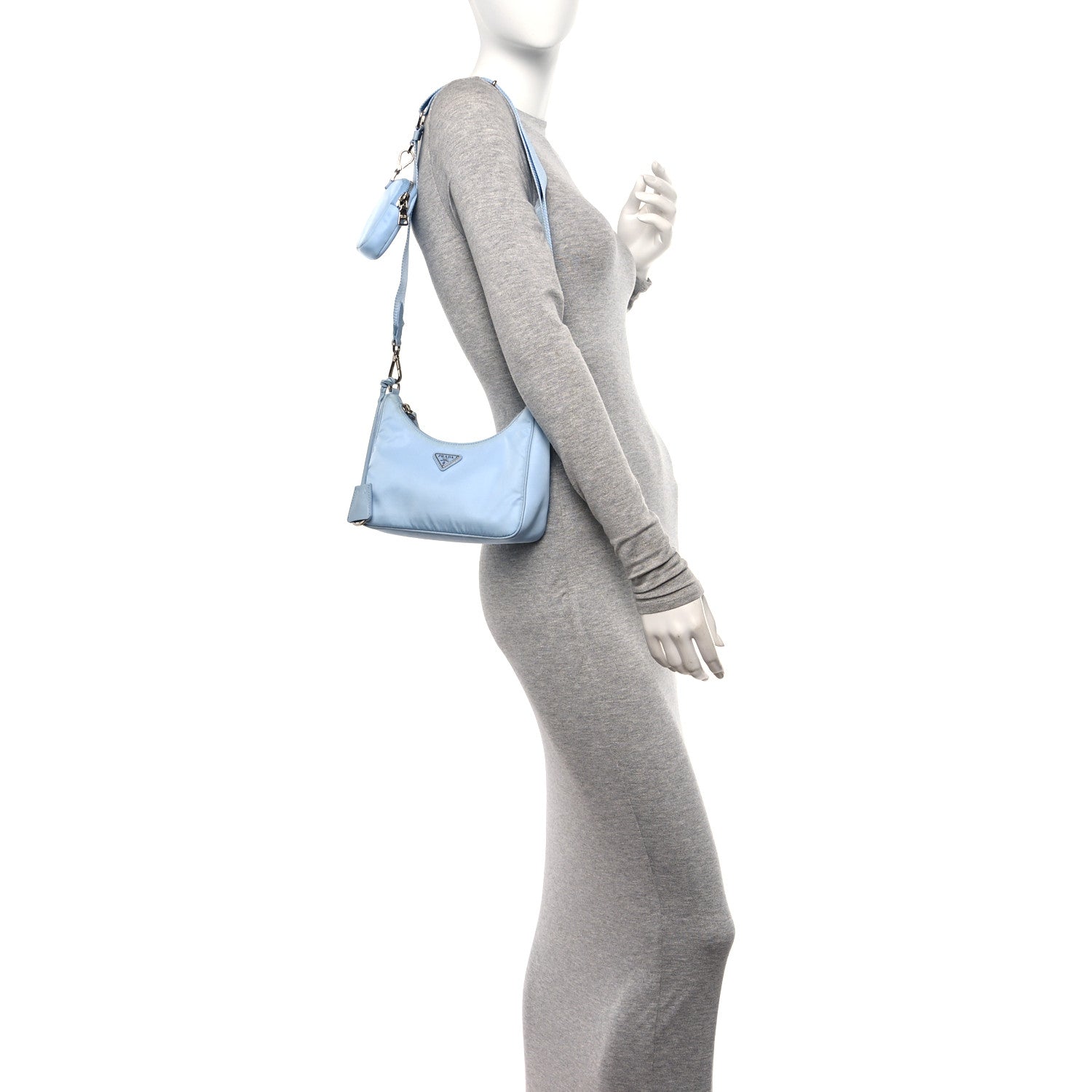 Prada Re-Nylon Saffiano Re-Edition 2005 Shoulder Bag Celeste 2 of 14