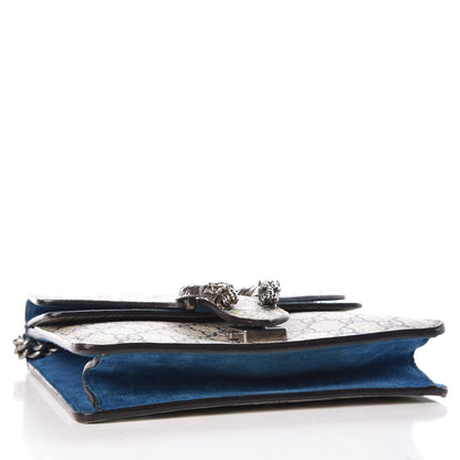 Gucci GG Supreme Monogram Blooms Mini Dionysus Shoulder Bag Beige Navy Vintage Blue 5 of 10