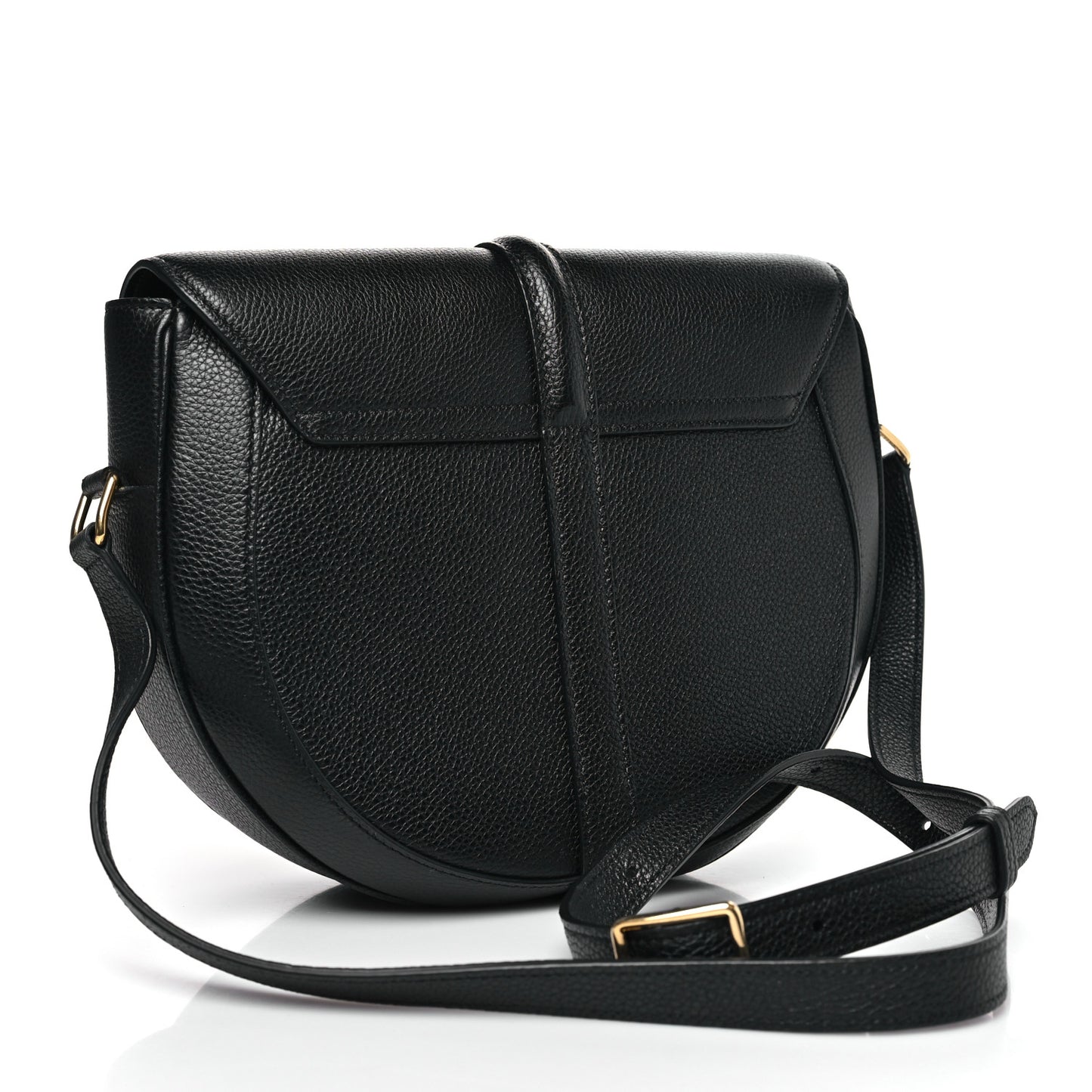 Grained Calfskin Medium Besace 16 Black