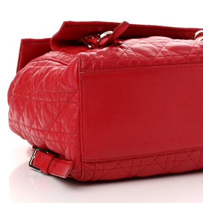 Christian Dior Lambskin Cannage Large Stardust Backpack Red 9 of 13