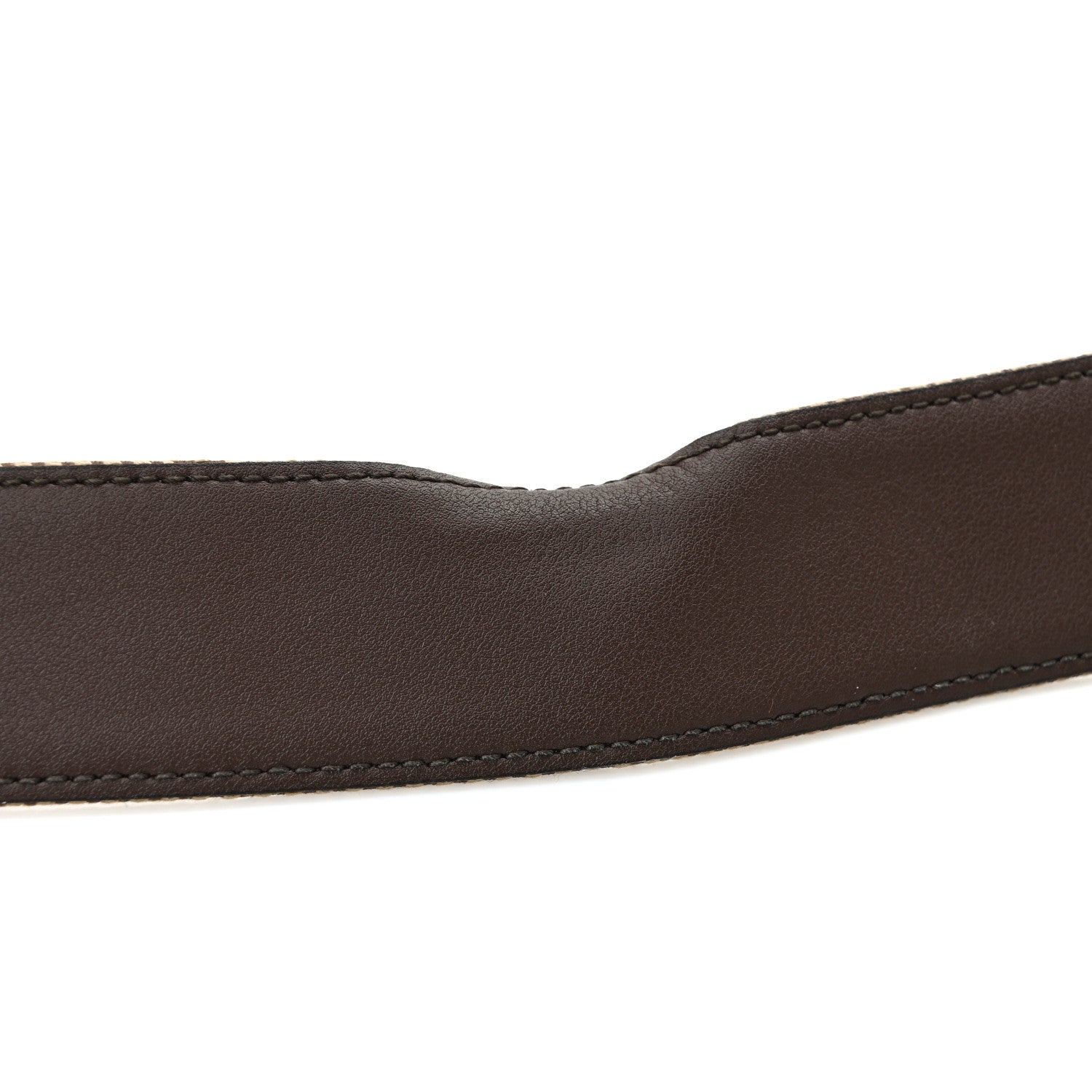 Gucci Monogram Jumbo GG Textured Dollar Calfskin Double G 40mm Belt 95 38 Camel Ebony 5 of 5