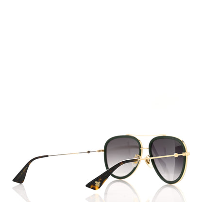 Gucci Web Aviator Sunglasses GG0062S Green Red 7 of 14