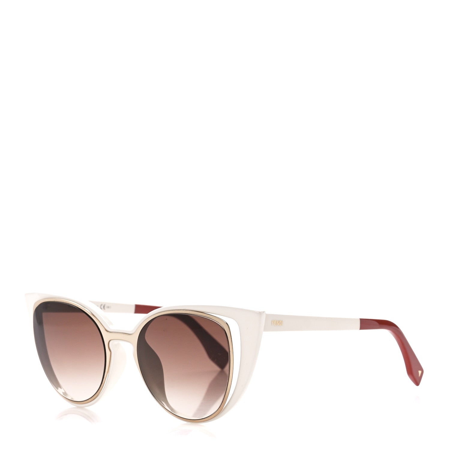 Fendi Cat Eye Paradeyes Sunglasses FF 0136/S White Red 1 of 7