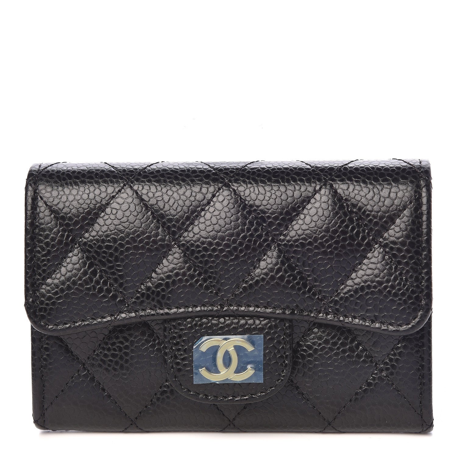 Chanel Caviar Quilted Flap Card Holder Black 1 of 9