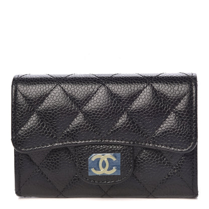 Chanel Caviar Quilted Flap Card Holder Black 1 of 9