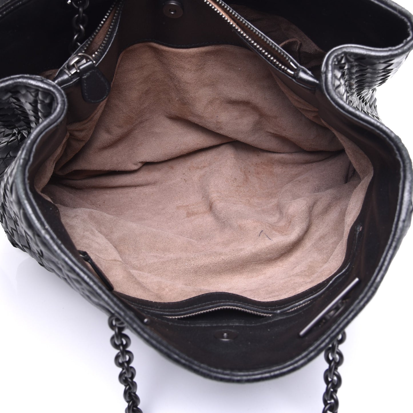 Nappa Intrecciato Microstuds Tote Black
