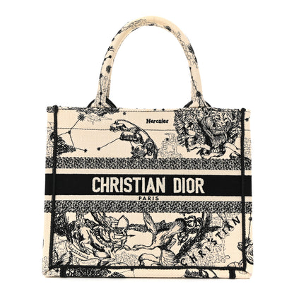 Christian Dior Canvas Embroidered Small Zodiac Toile De Jouy Book Tote Latte 1 of 10