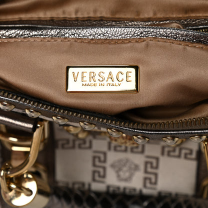 Versace Metallic Calfskin Snap Out Of It Bag Bronze 4 of 28