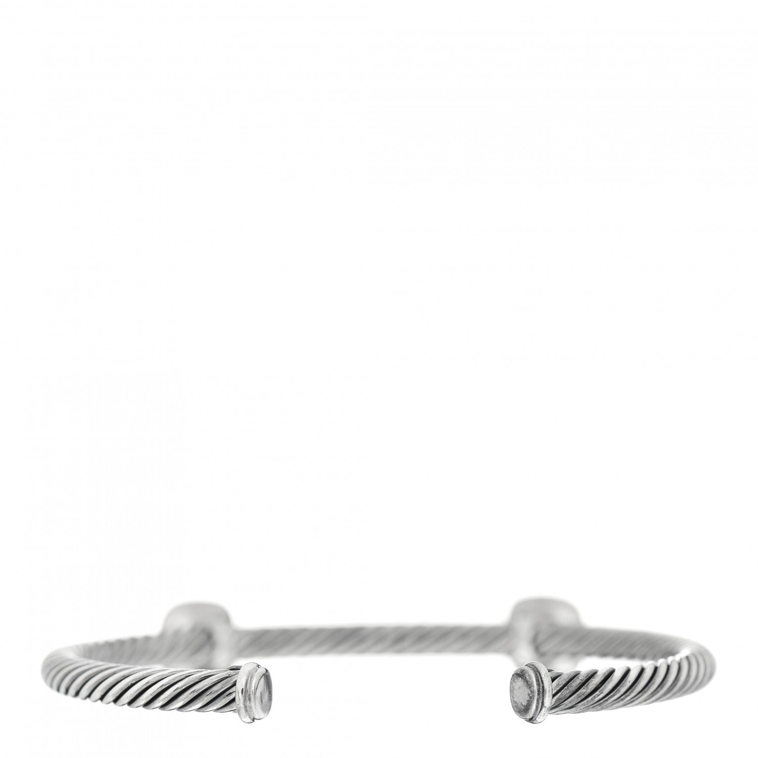 David Yurman Sterling Silver 18K Yellow Gold Blue Topaz 4mm Noblesse Double Station Cable Bracelet 3 of 4