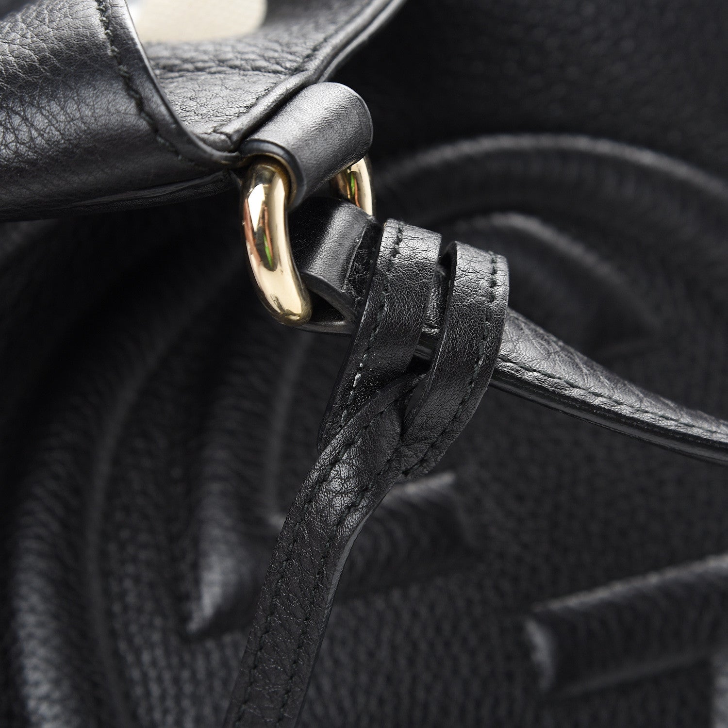 Gucci Pebbled Calfskin Medium Soho Shoulder Bag Black 13 of 13