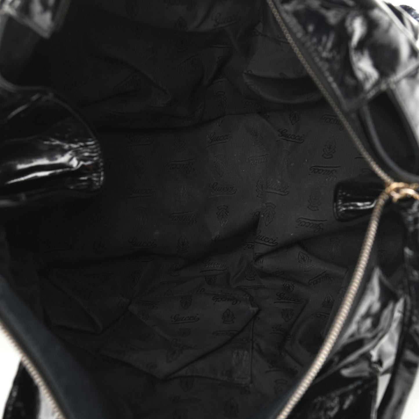 Patent Medium Hysteria Top Handle Bag Black