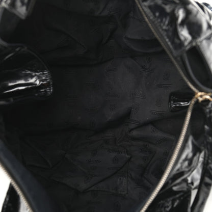 Gucci Patent Medium Hysteria Top Handle Bag Black 5 of 14