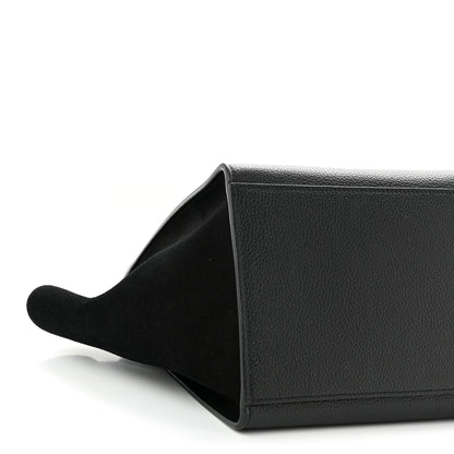 Celine Drummed Calfskin Suede Small Trapeze Black 8 of 14