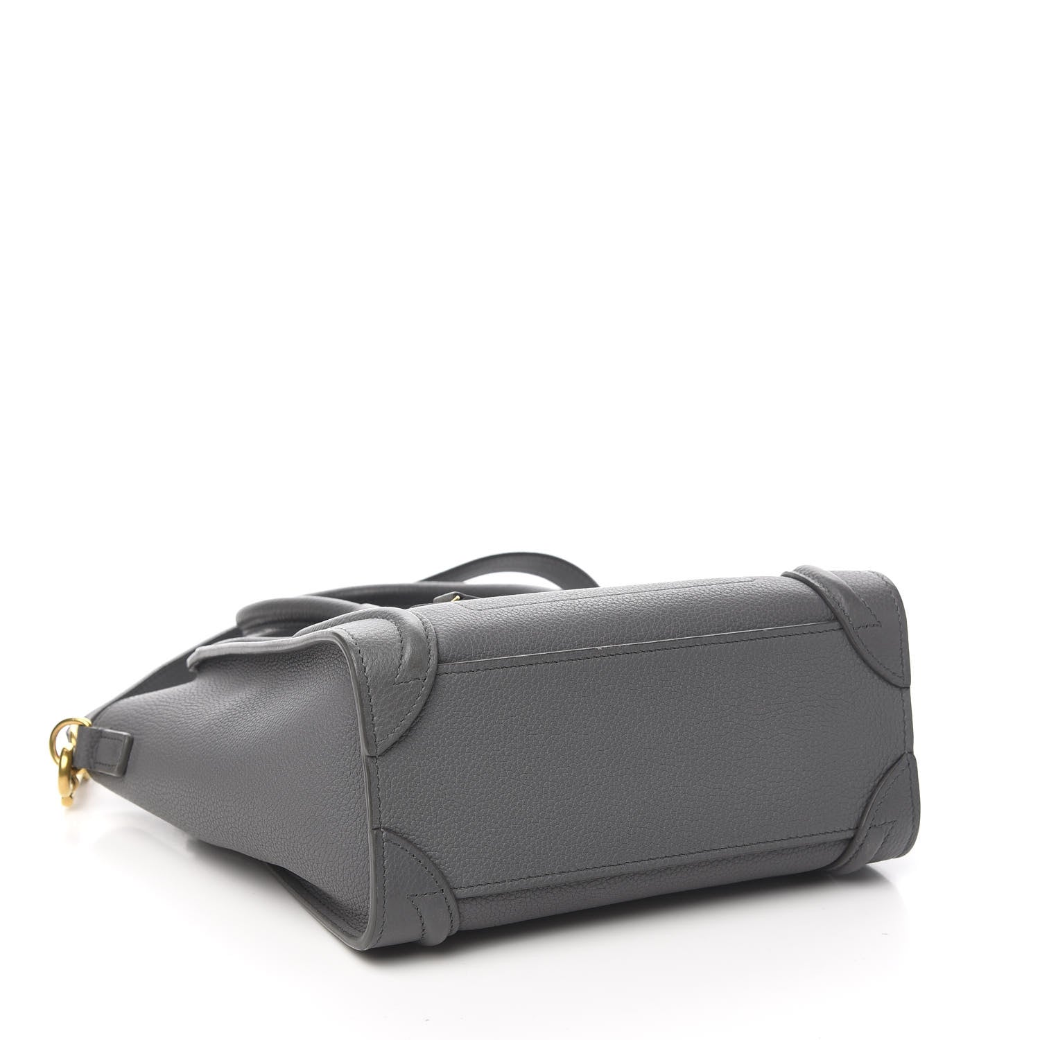 Celine Drummed Calfskin Nano Luggage Kohl 3 of 9