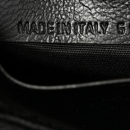 Balenciaga Grained Calfskin Logo Cash Thin Money Wallet Black White 7 of 9