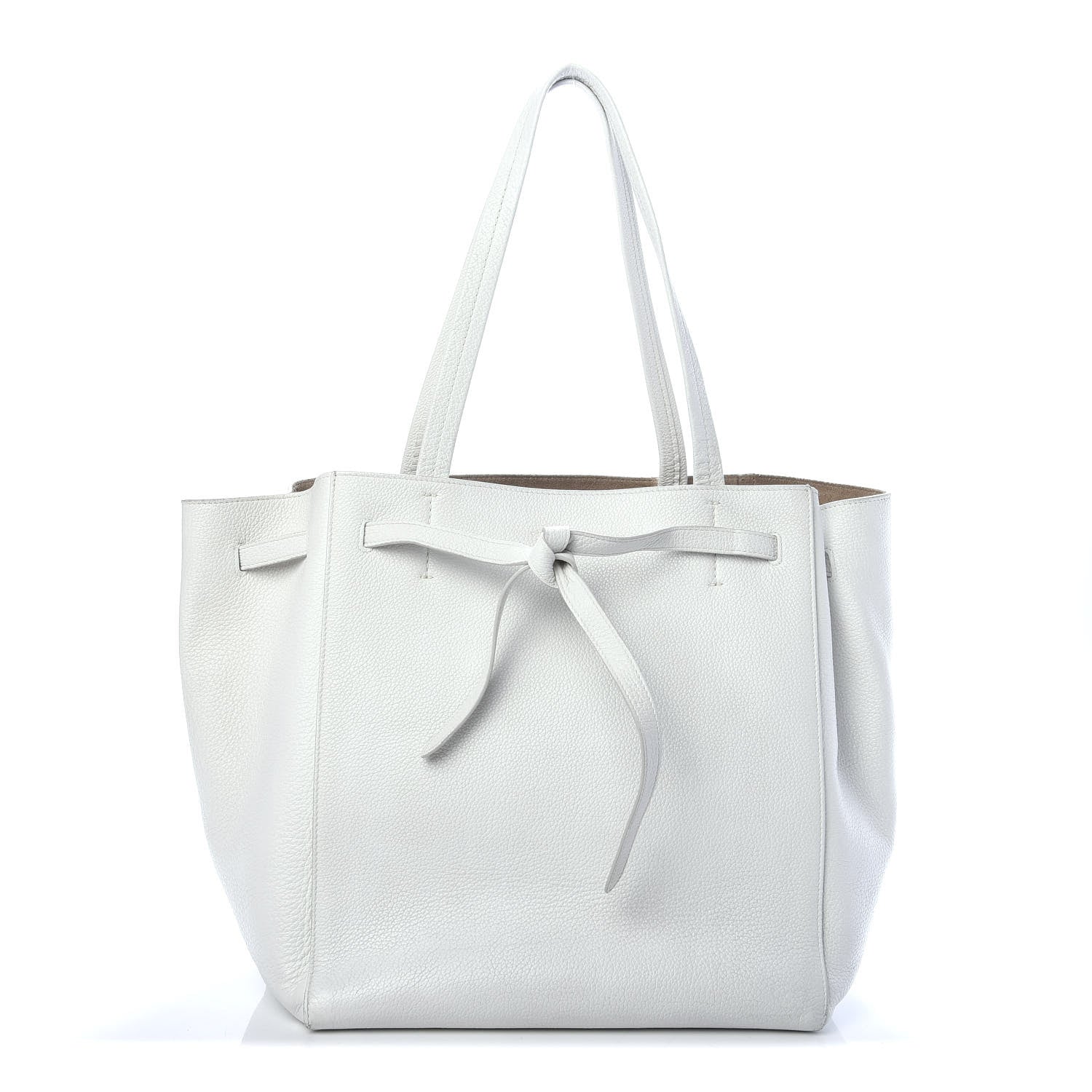 Celine Grained Calfskin Small Belt Cabas Phantom Light Grey 1 of 11
