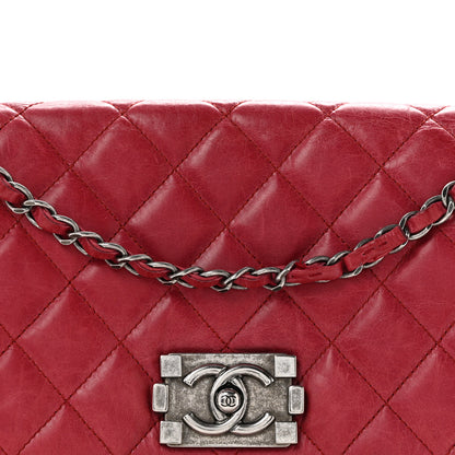 Chanel Glazed Calfskin Quilted Soft Boy Flap Red 8 of 14