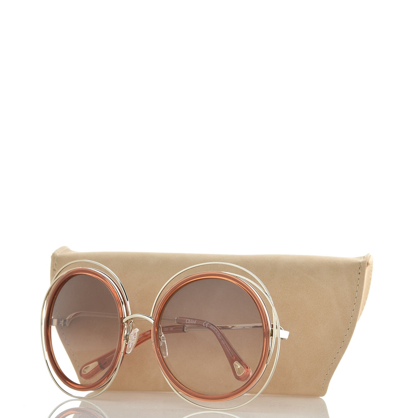 Oversized Round Carlina Sunglasses CE120S Orange