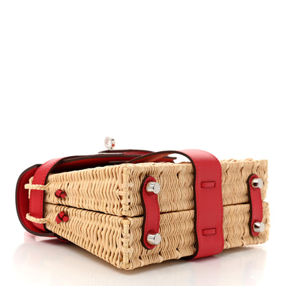 Hermes Wicker Swift Picnic Mini Kelly 20 Naturel Rouge De Coeur 4 of 11