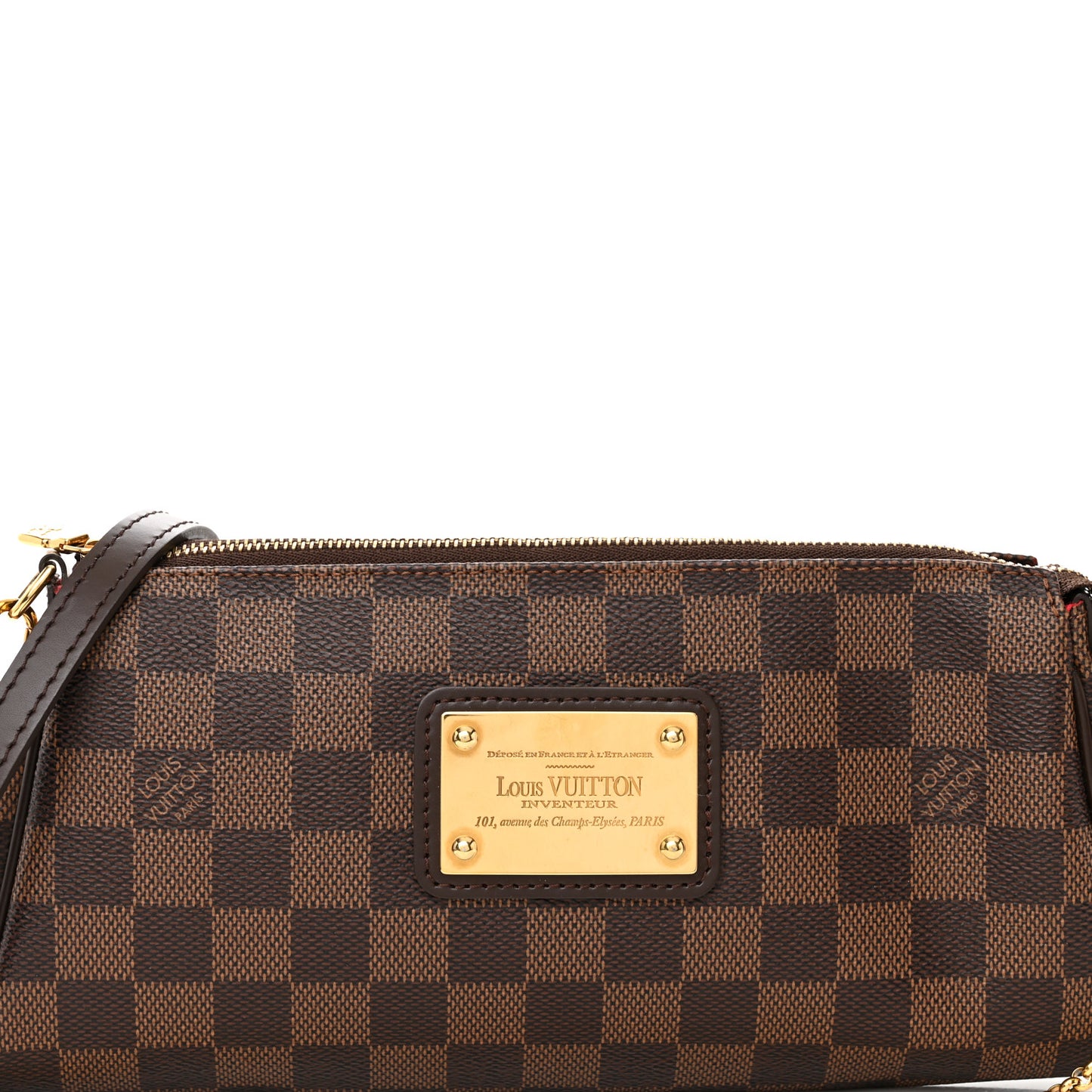 LOUIS VUITTON Damier Ebene Eva Clutch