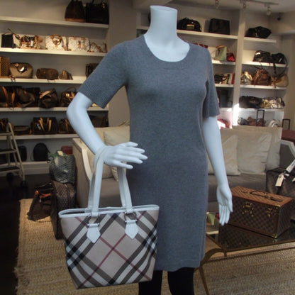 Burberry Nova Check Tote White 2 of 10