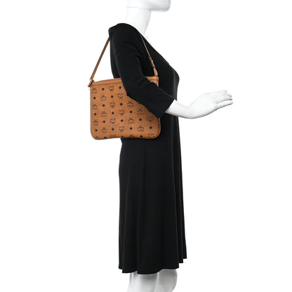 MCM Visetos Liz Shopper Tote Pouch Cognac 2 of 7