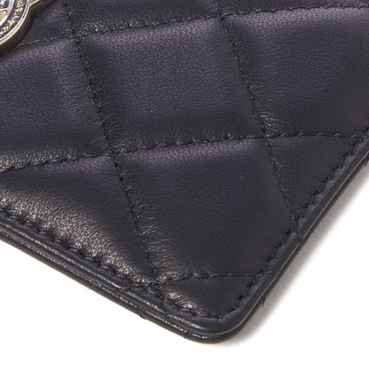 Chanel Lambskin Quilted Card Holder On Chain Black 5 of 8