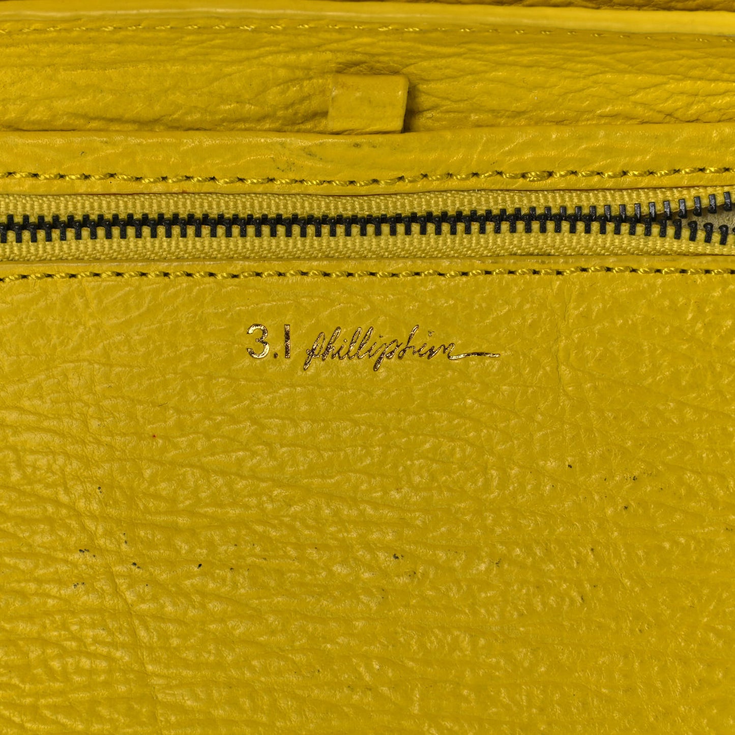 Textured Calfskin Mini Pashli Satchel Yellow