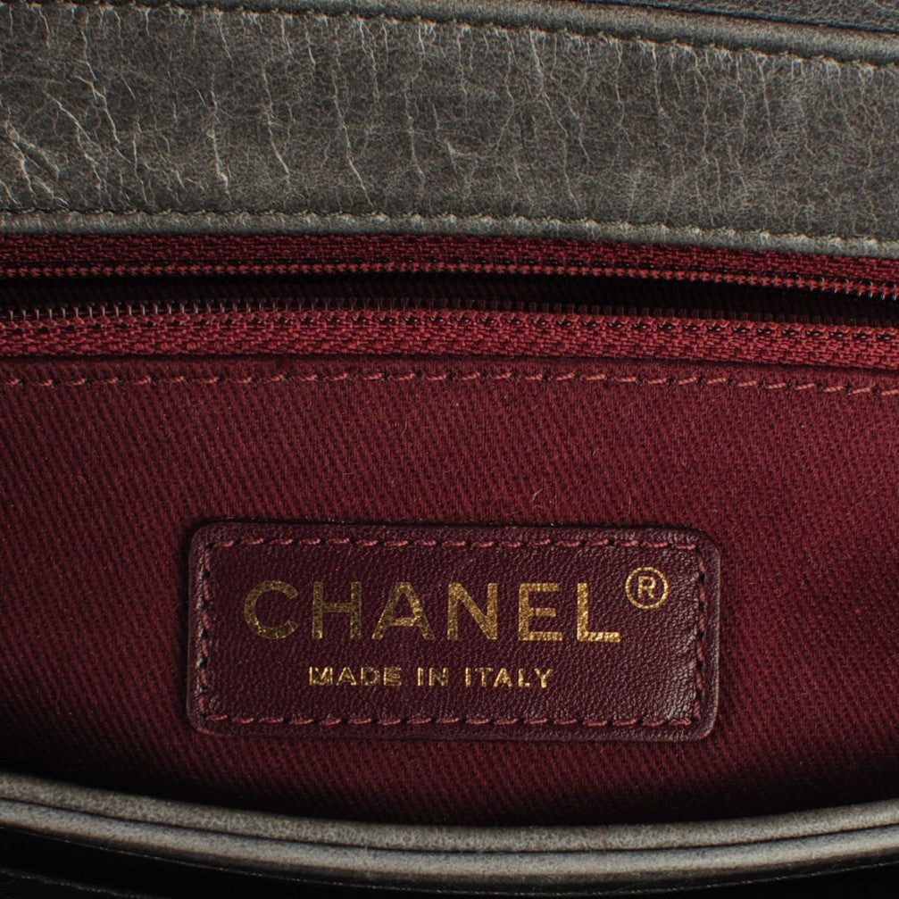 Chanel Aged Calfskin Medium Perfect Edge Flap Grey 6 of 7