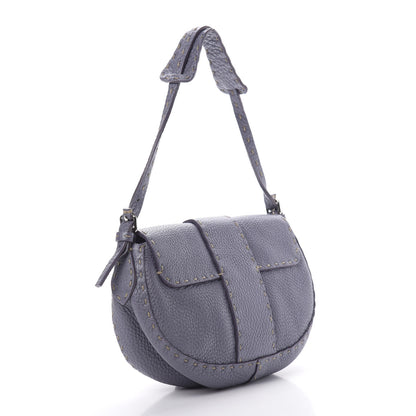 Fendi Calfskin Romano Selleria Mini Flap Bag Purple 3 of 13