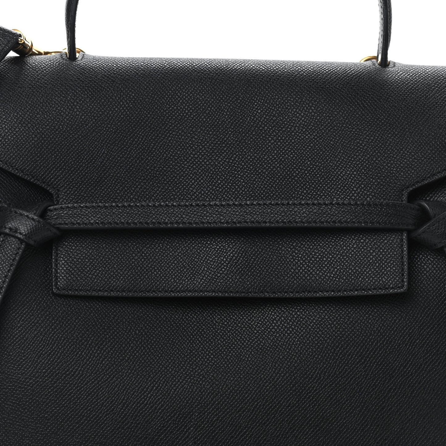 Grained Calfskin Mini Belt Bag Black