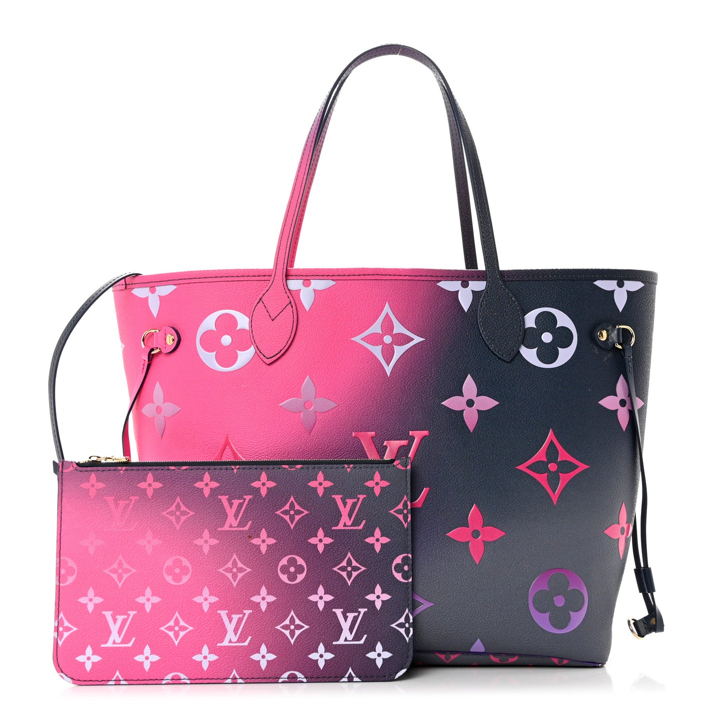 Monogram Giant Spring In The City Neverfull MM Midnight Fuchsia