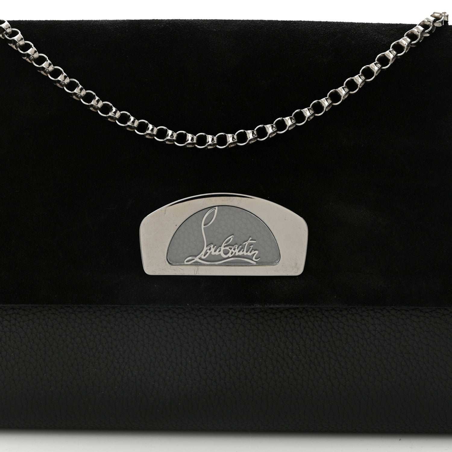 Christian Louboutin Veau Velours Calfskin Vero Dodat Clutch Black 7 of 9