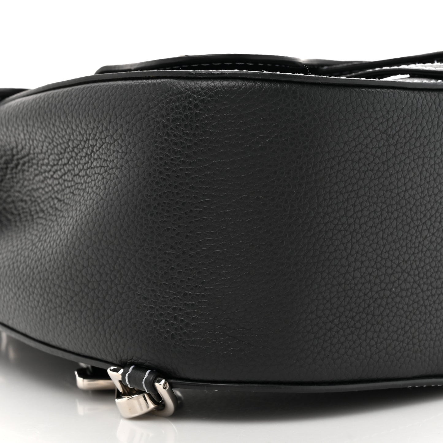 Grained Calfskin Mini Gallop Sling Bag Black