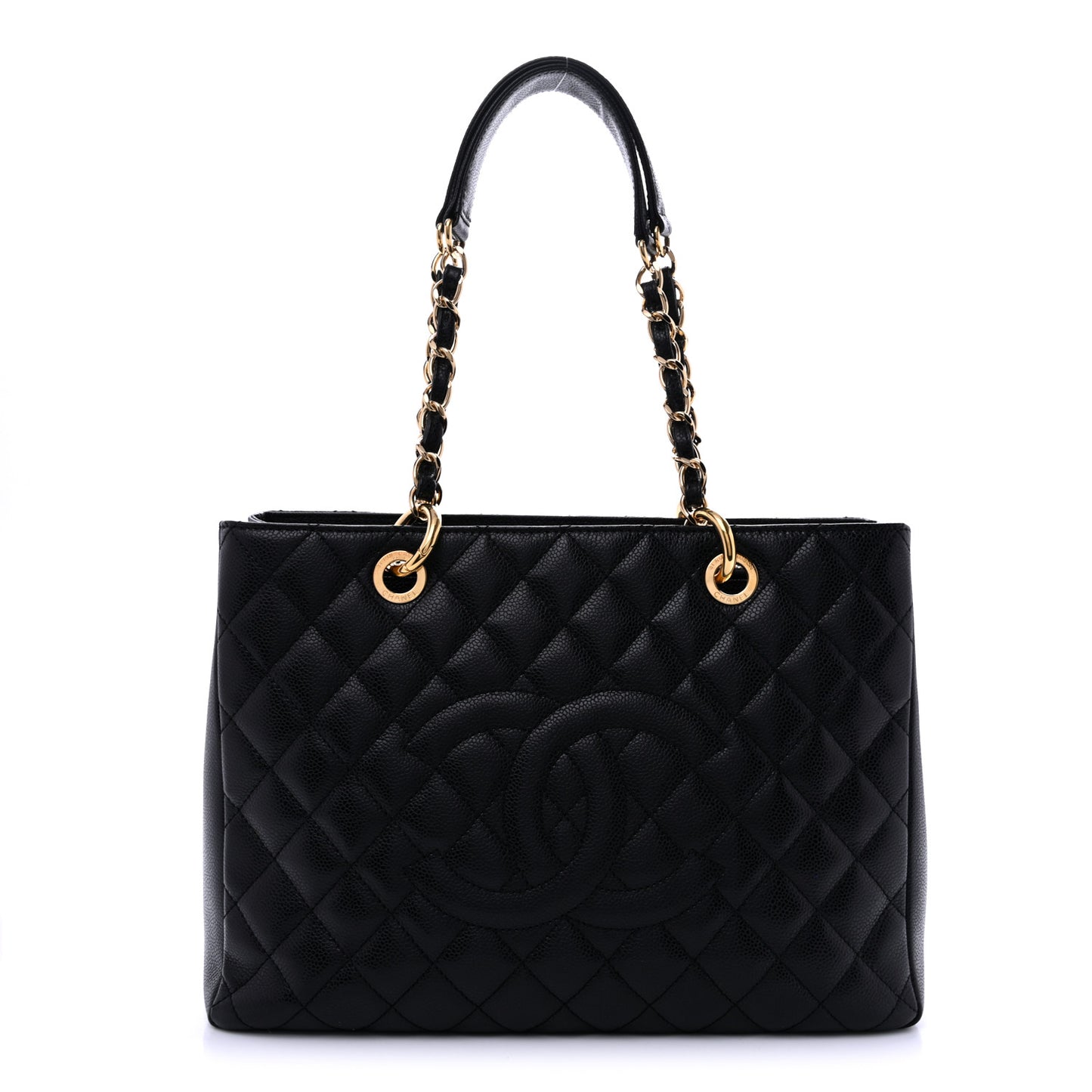 Caviar Quilted Grand Shopping Tote GST Black