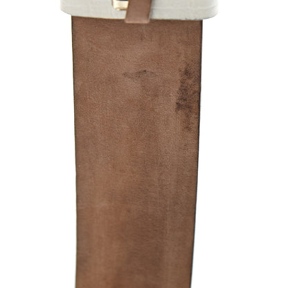 Gucci GG Plus Monogram Calfskin Interlocking G 40mm Belt 85 34 White 8 of 9